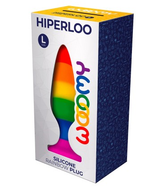 Wooomy Hiperloo Silicone Rainbow Plug Large 13.1 cm Premium Hypoallergenic Anal Toy Butt Plugs